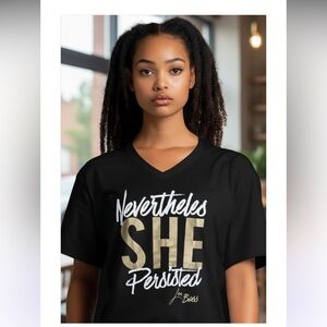 Lady boss black cute sayings top